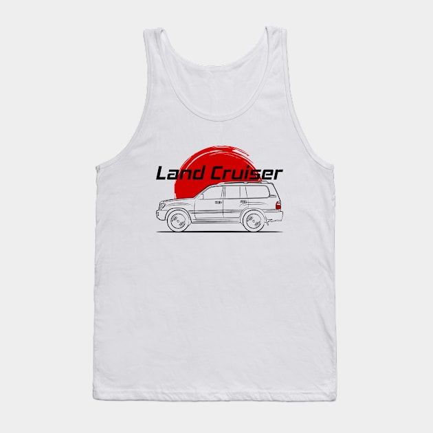 4WD Land Cruiser J100 Resty 1999 2007 Tank Top by GoldenTuners